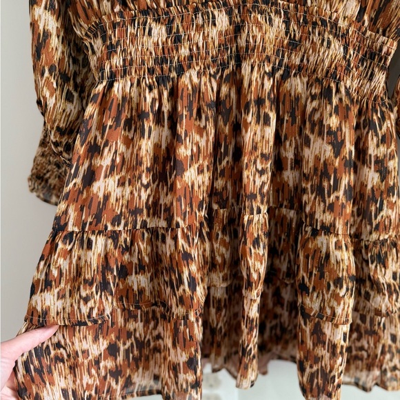Dress Forum Los Angeles Leopard Print Ruffle Mini Dress - Size Medium - NWT - Picture 13 of 15